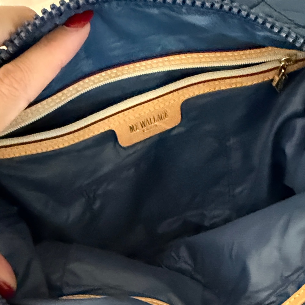 MZ Wallace Navy and Black Quilted Tote - Picture 6 of 7